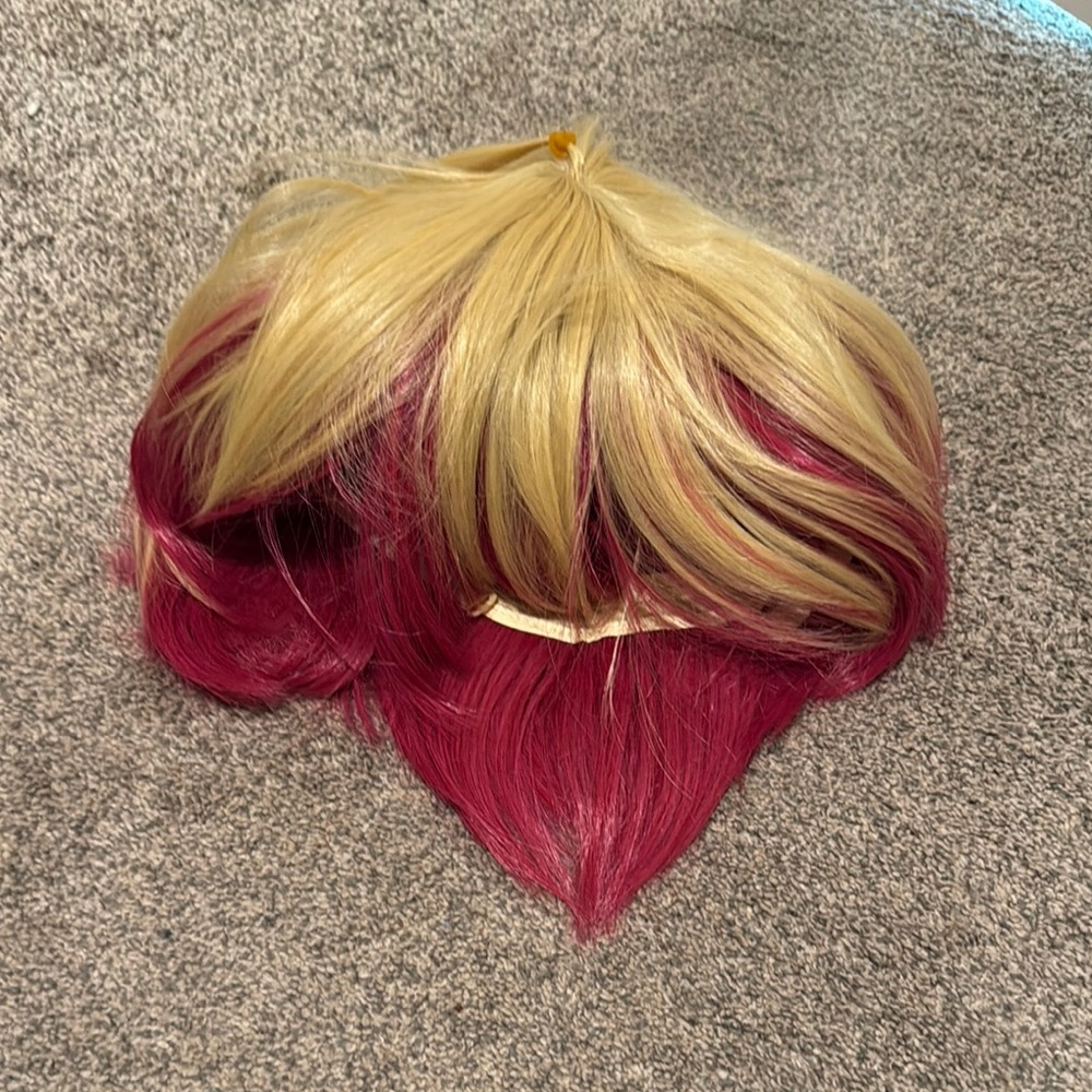 Two-Tone Blonde and Pink Hair Wig